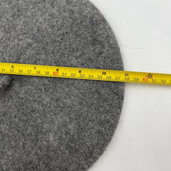 Vintage Bass Wool Beret Gray Dark Academia Military - Picture 7 of 8